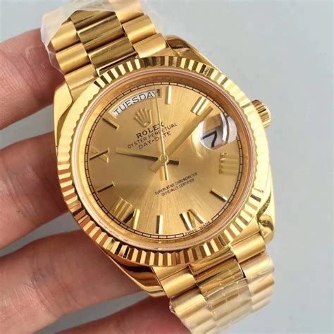 rolex day date replica gold automatic mit diamant armband